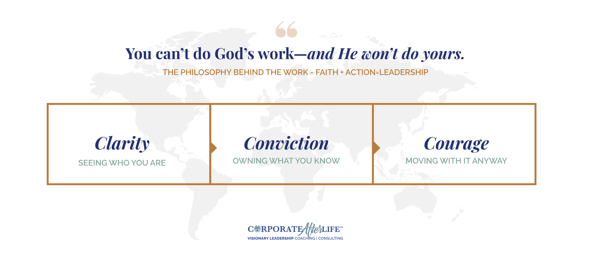 You can’t do God’s work—and He won’t do yours.